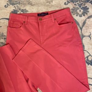 Coral colored jeans